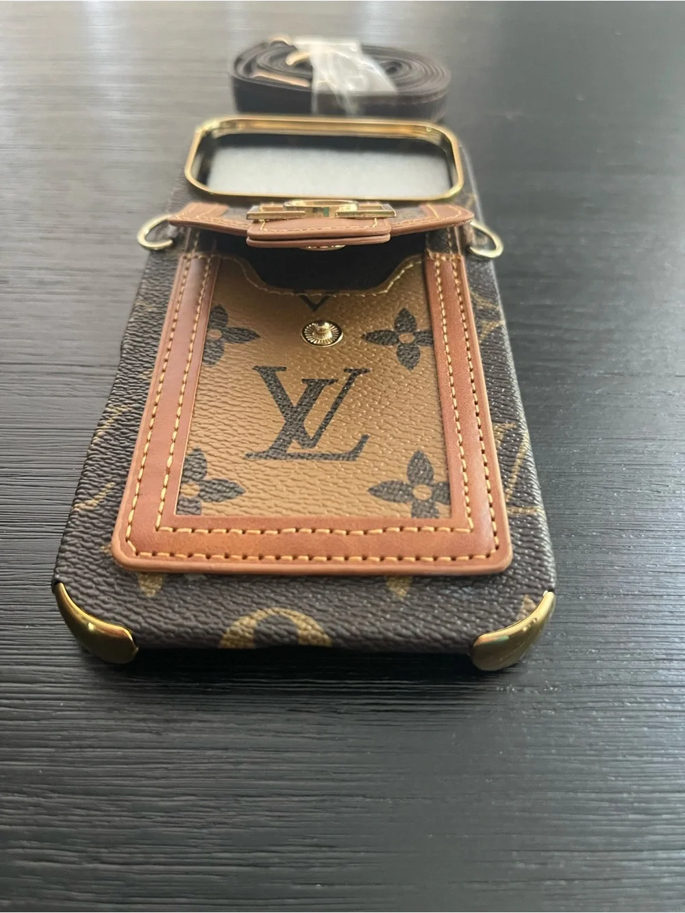 iPhone 17 pro max wallet Crossbody Case with Strap
